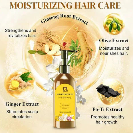 Japanese Long Lasting Natural Hair Dye Shampoo (Buy 1 Get 1 Free)